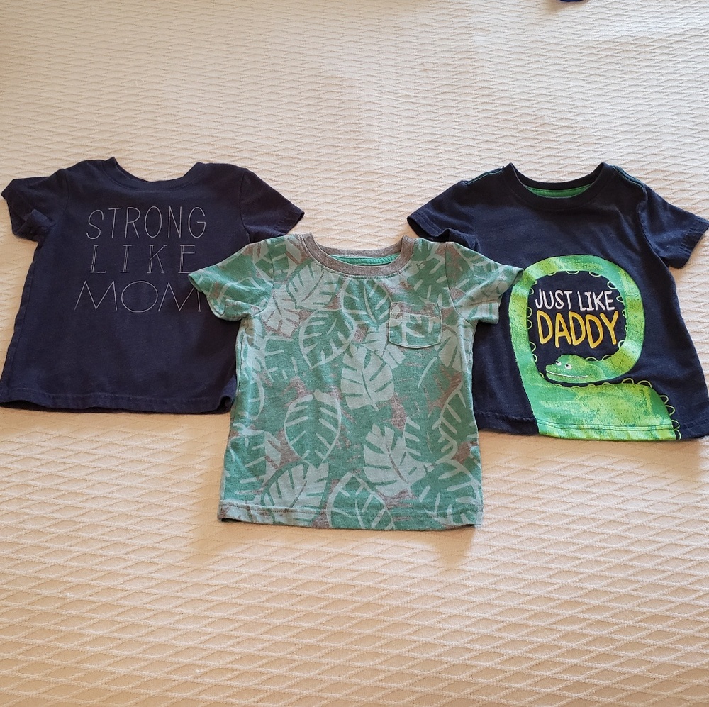 Cat & Jack Lot of 3 18 month size boys shirts